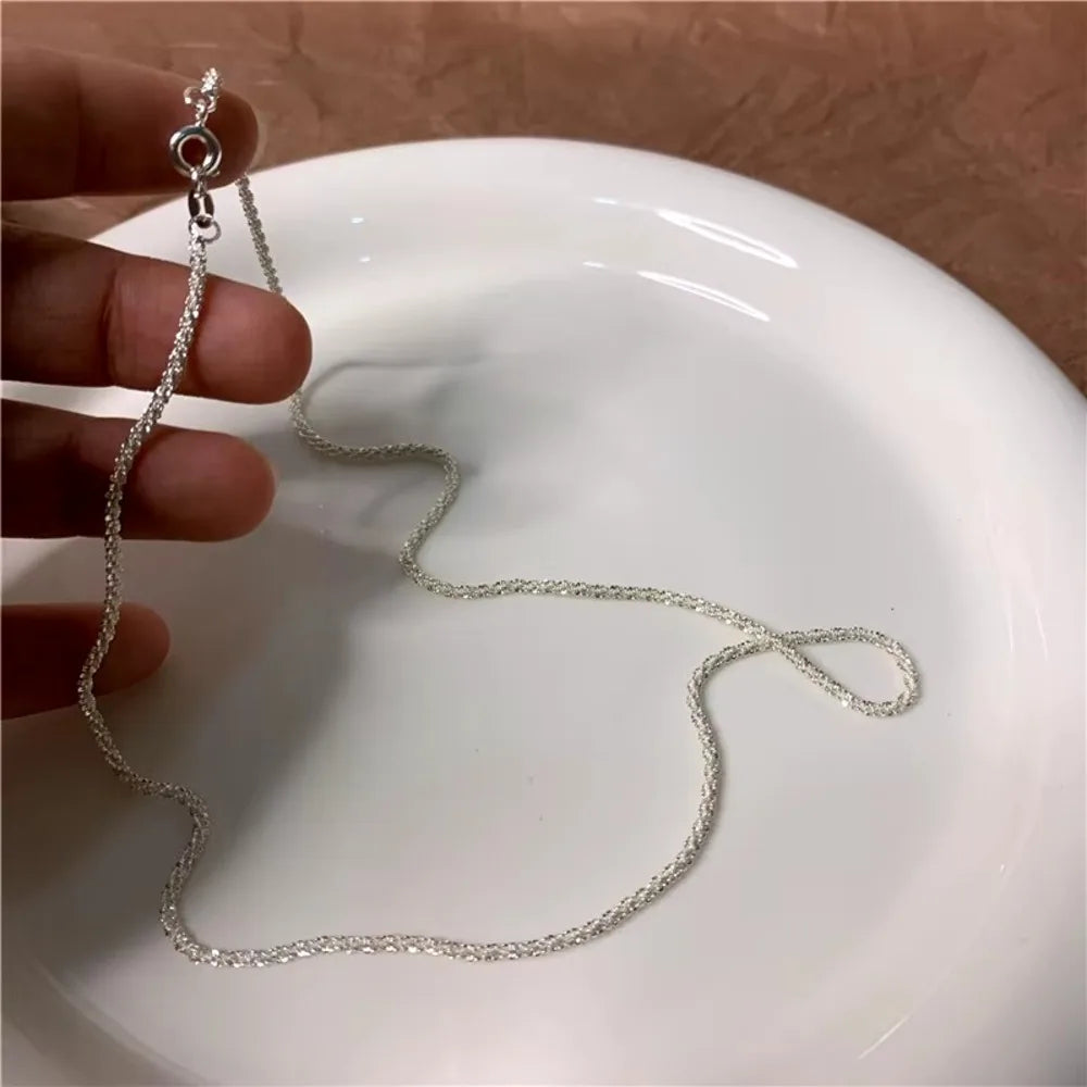 Thin Chain Necklace and Bracelet