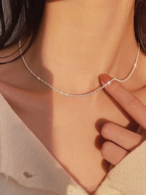 Thin Chain Necklace and Bracelet