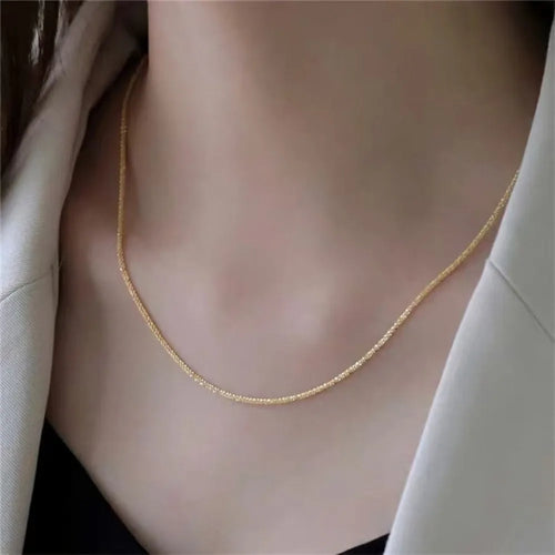 Thin Chain Necklace and Bracelet