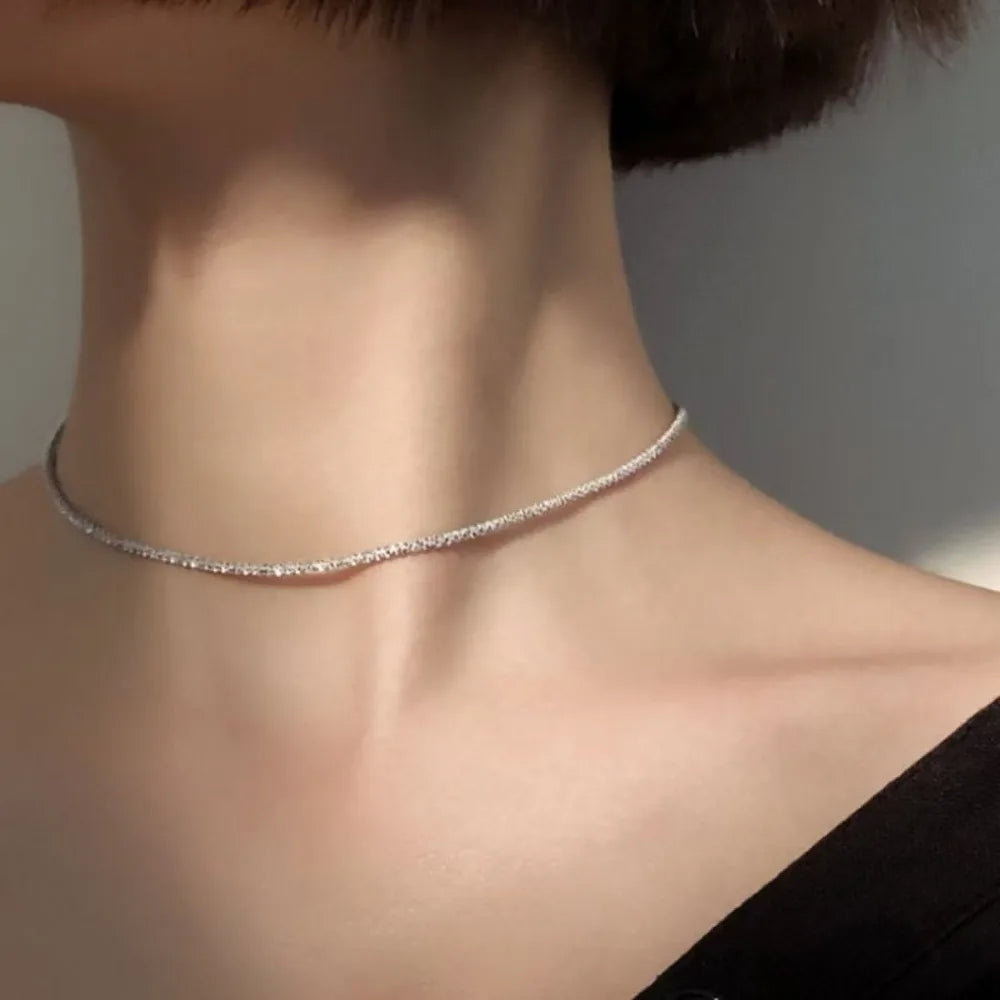 Thin Chain Necklace and Bracelet