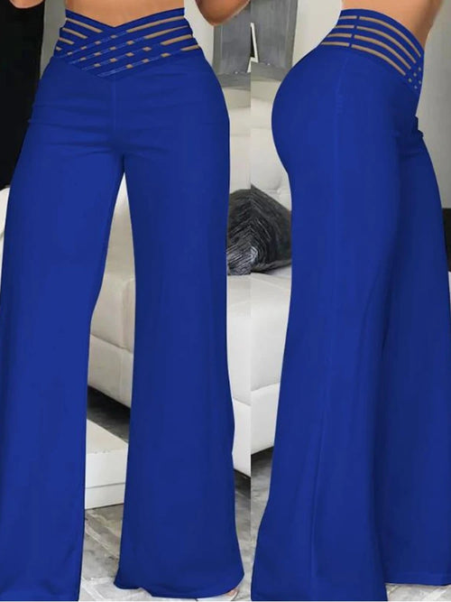 Flared Pant With Mesh Detail
