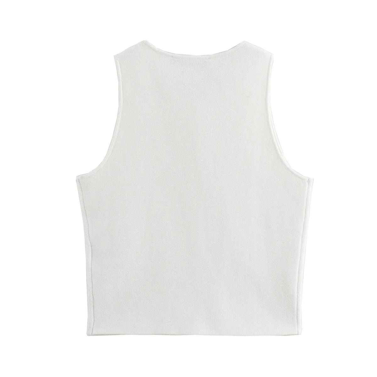 TRAF White Knit Crop Top