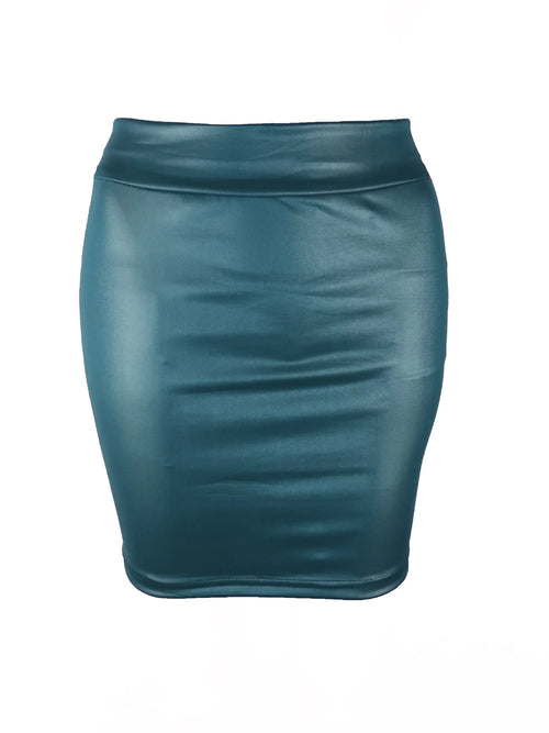 Midnight Leather Mini Skirt