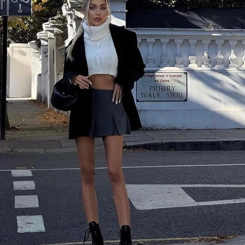 Mujer Pleated Skort