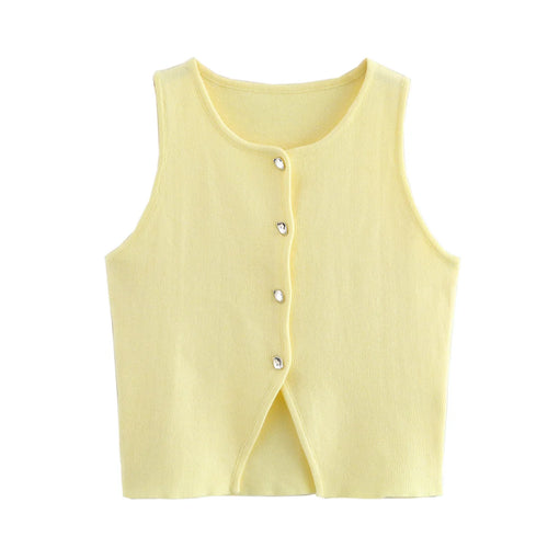 TRAF White Knit Crop Top