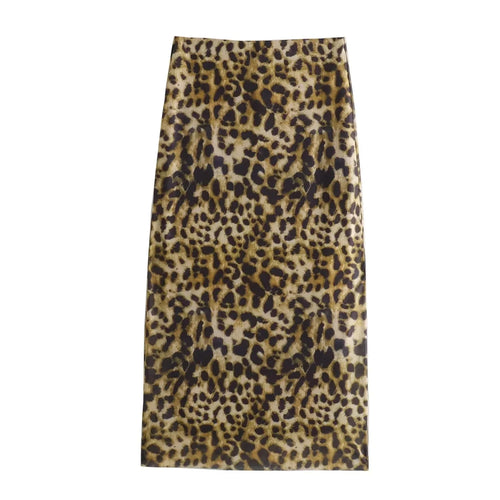 Leopard Tulle Midi Skirt