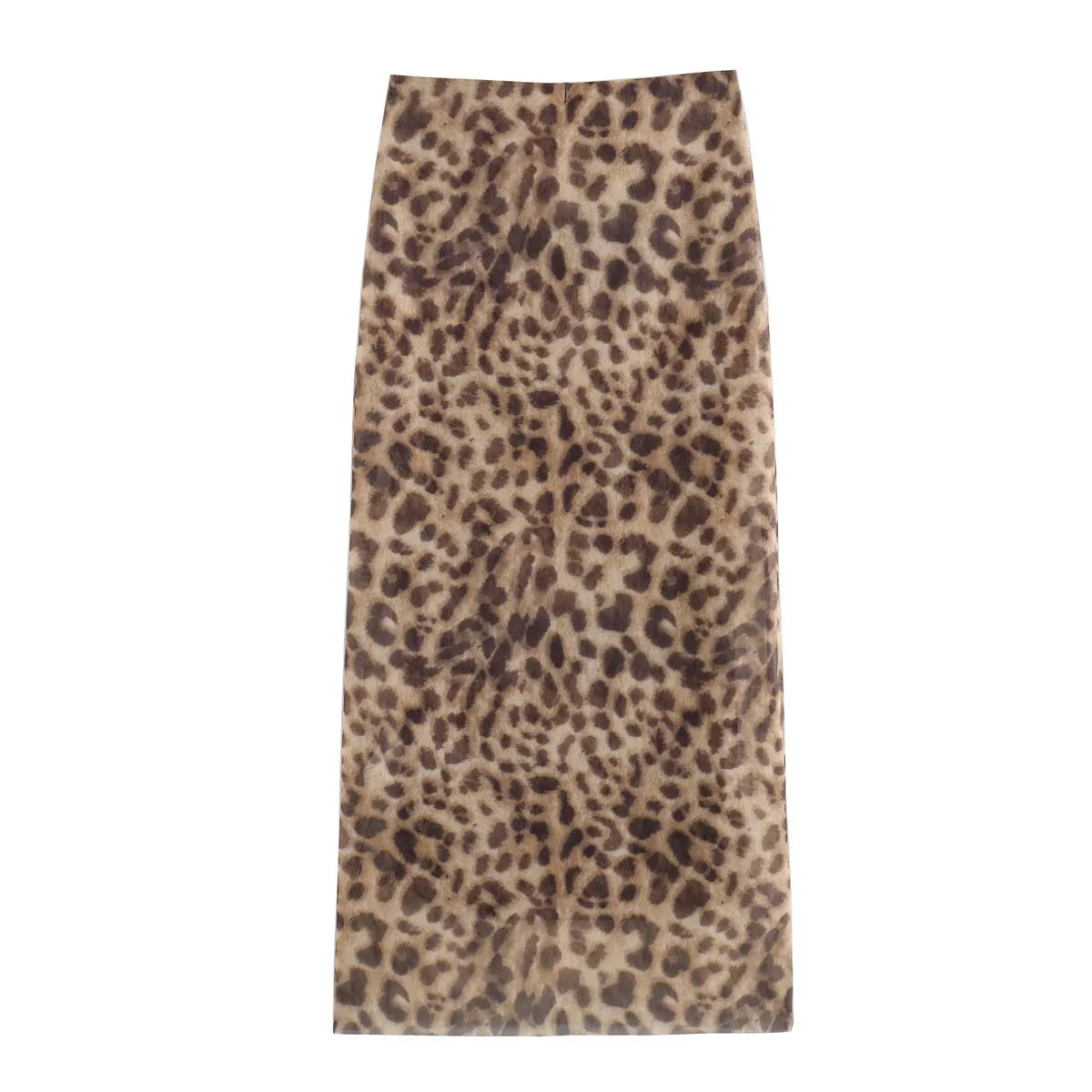 Leopard Tulle Midi Skirt