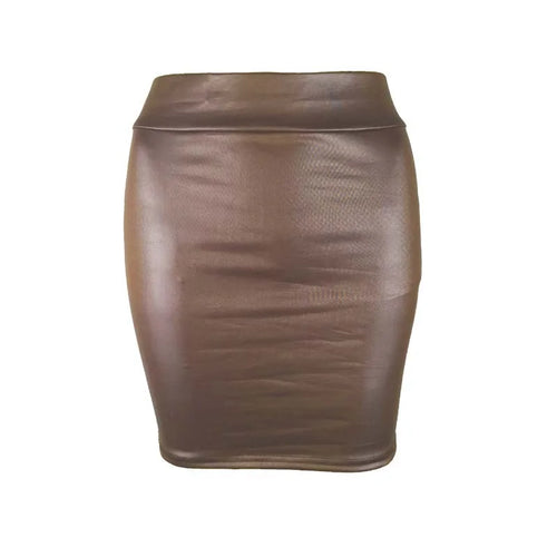 Midnight Leather Mini Skirt