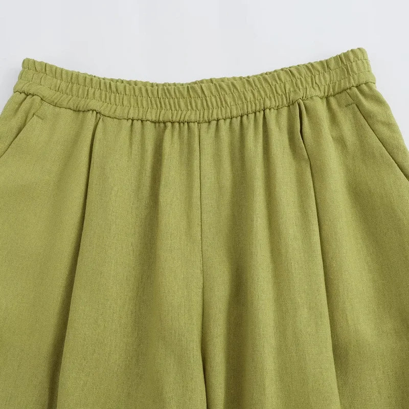 TRAF Pants Sets for Women 2 Pieces Trousers Set Women 2024 Summer