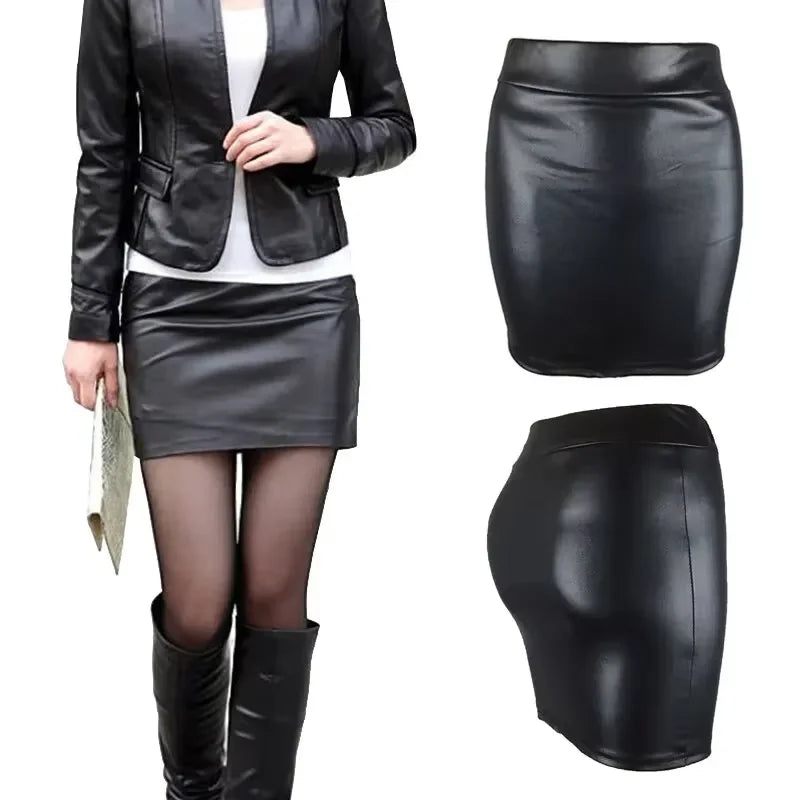 Midnight Leather Mini Skirt