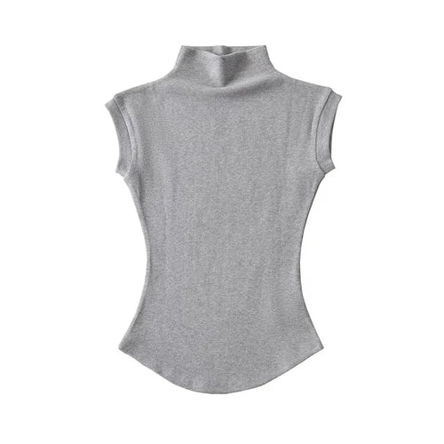 Sleeveless Turtleneck Top