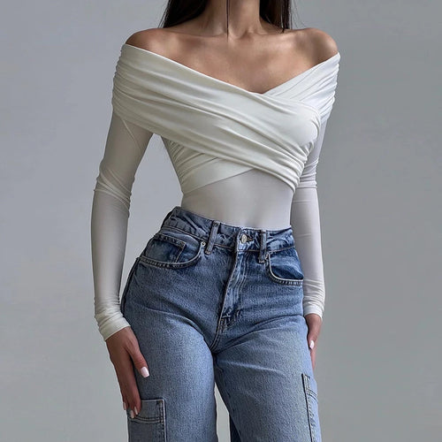 Long Sleeve Off Shoulder Bodysuit