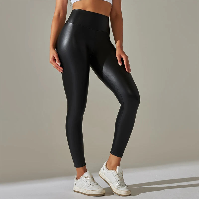 High Waist Leather Leggings
