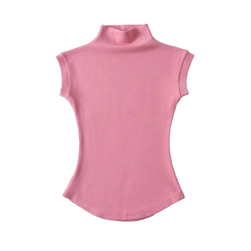 Sleeveless Turtleneck Top