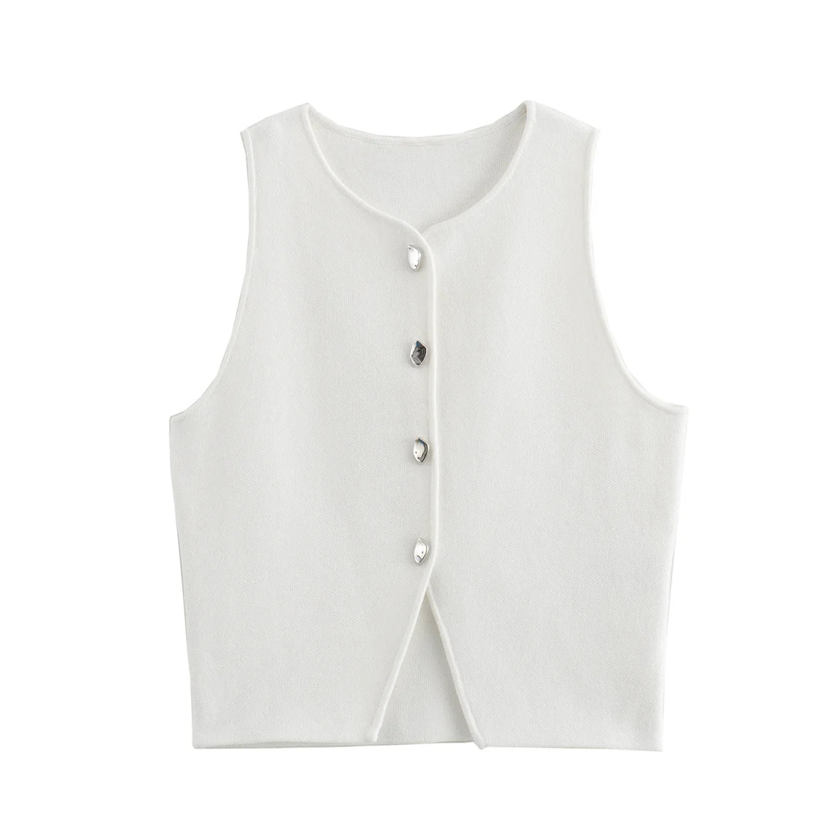 TRAF White Knit Crop Top