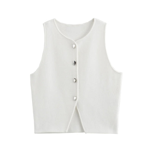 TRAF White Knit Crop Top