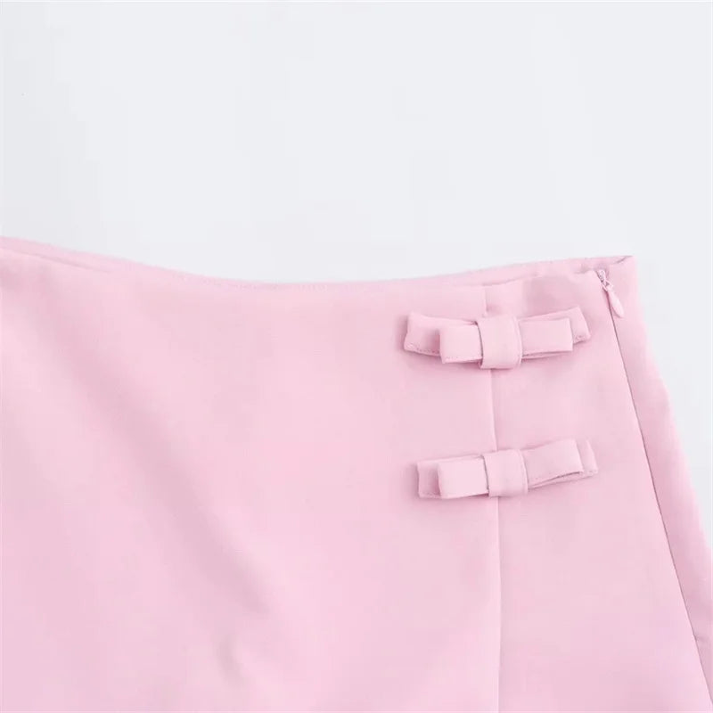 Mujer Mini Skort With Bow Detail