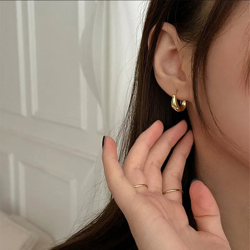 Quartz Loop Earring