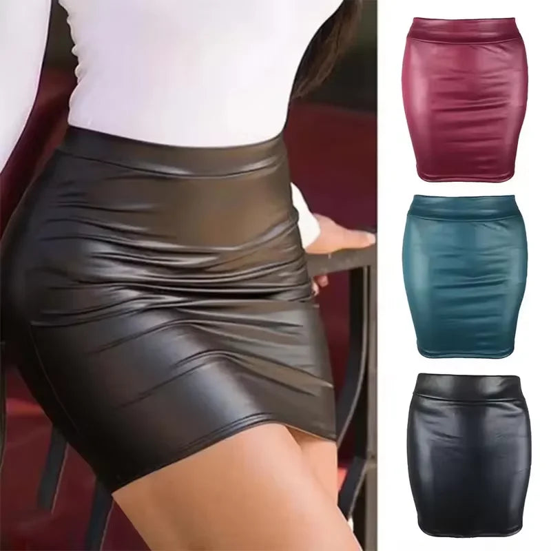 Midnight Leather Mini Skirt