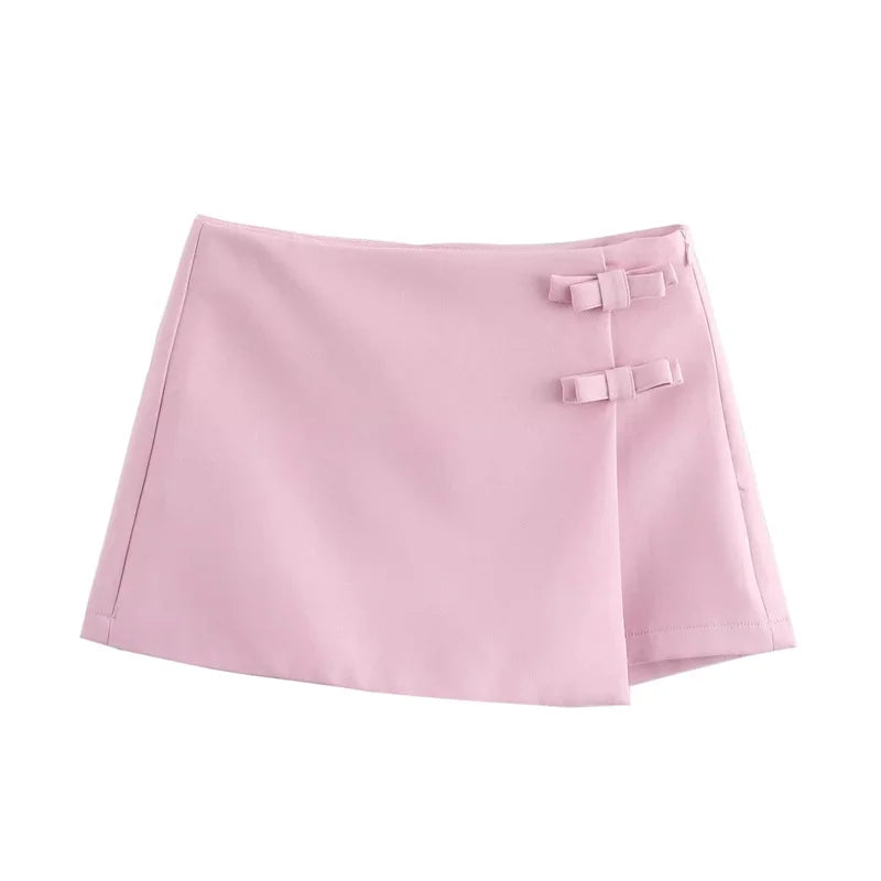 Mujer Mini Skort With Bow Detail