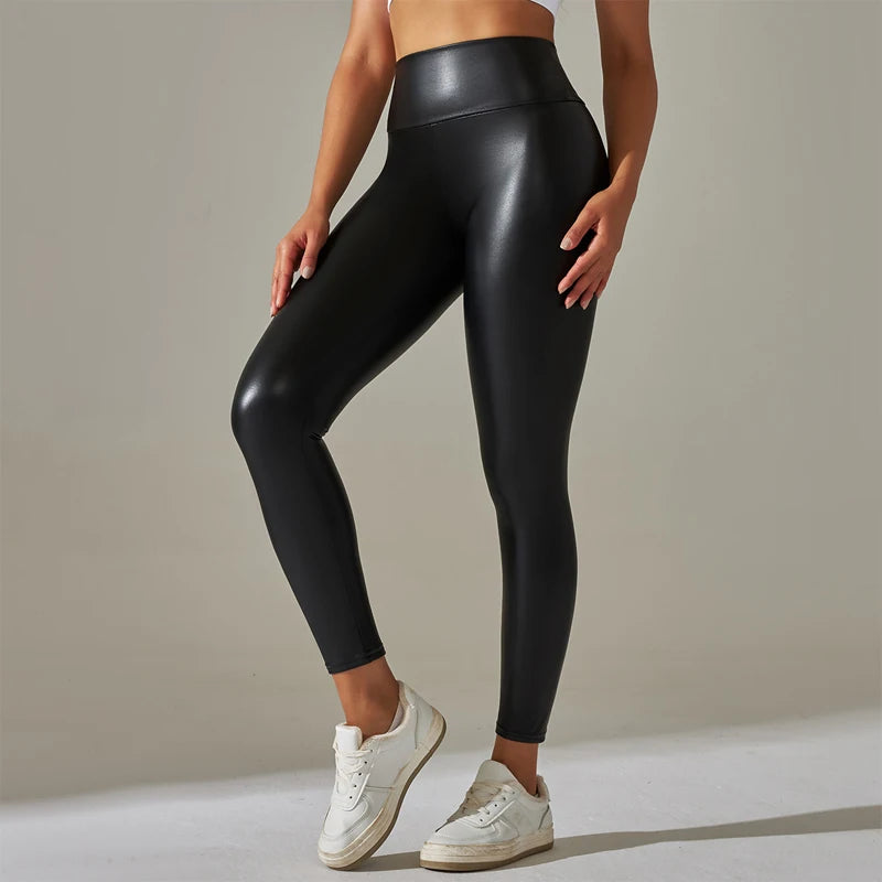 High Waist Leather Leggings
