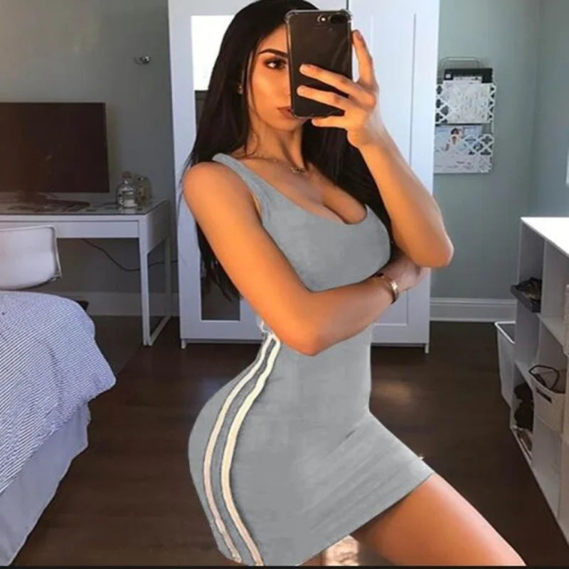 Mini Dress With Line Detail