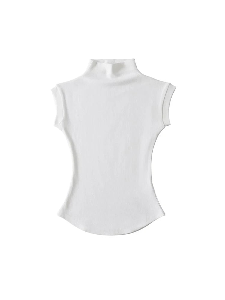 Sleeveless Turtleneck Top
