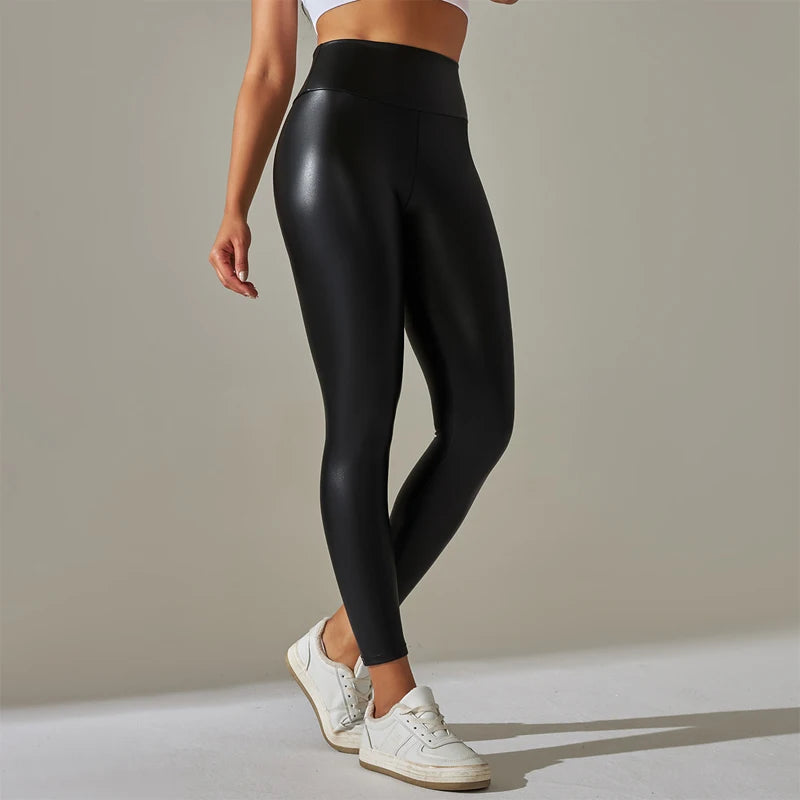 High Waist Leather Leggings