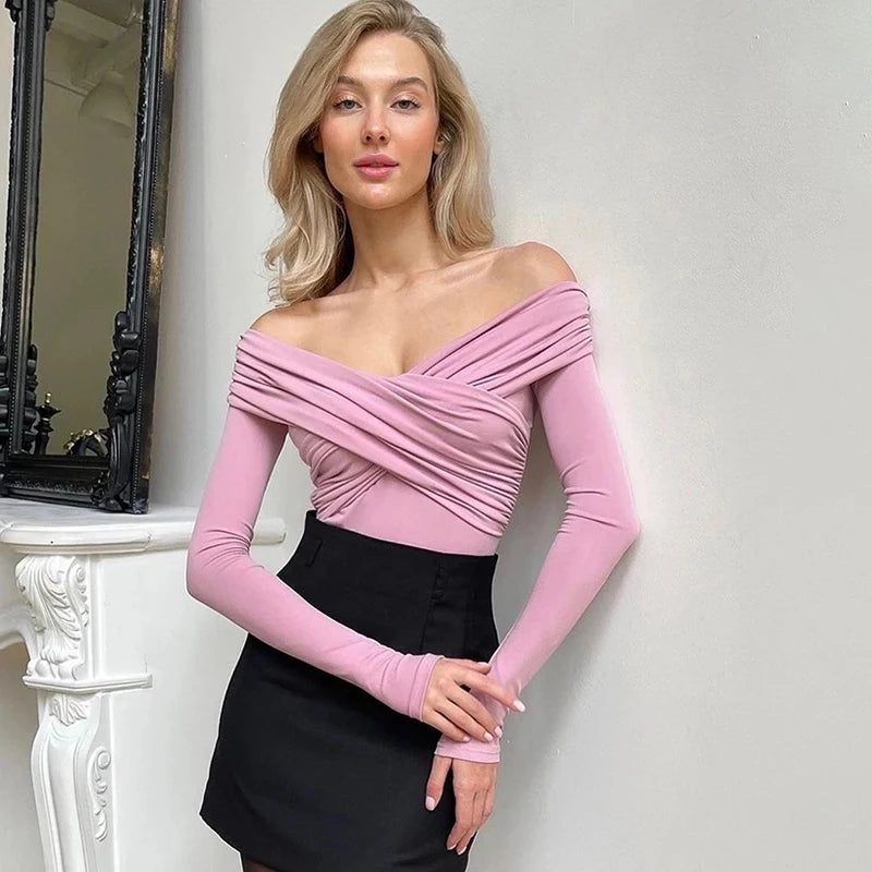 Long Sleeve Off Shoulder Bodysuit