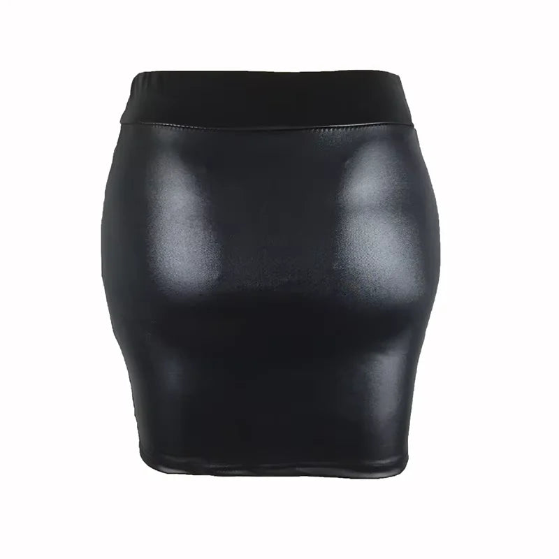 Midnight Leather Mini Skirt