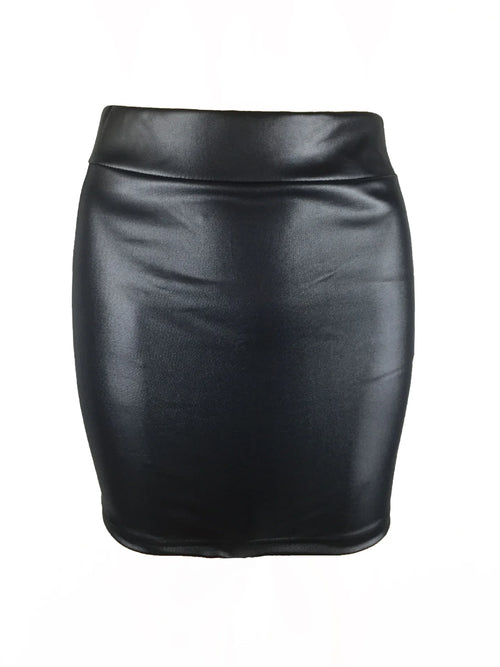 Midnight Leather Mini Skirt
