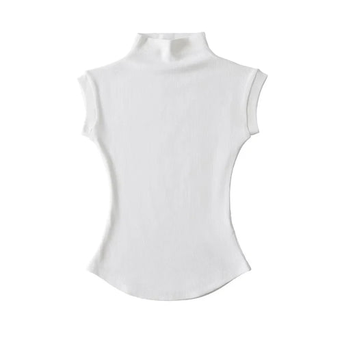 Sleeveless Turtleneck Top