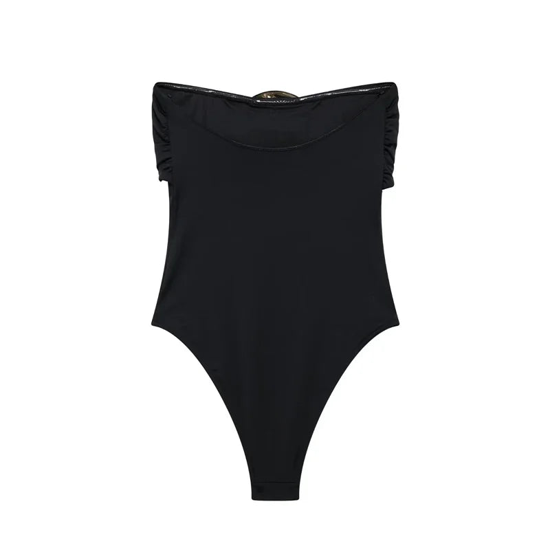 MUJER Off Shoulder Bodysuit